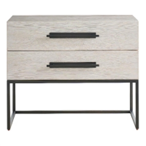 Universal Furniture River Rock Metal Base Nightstand in River Rock