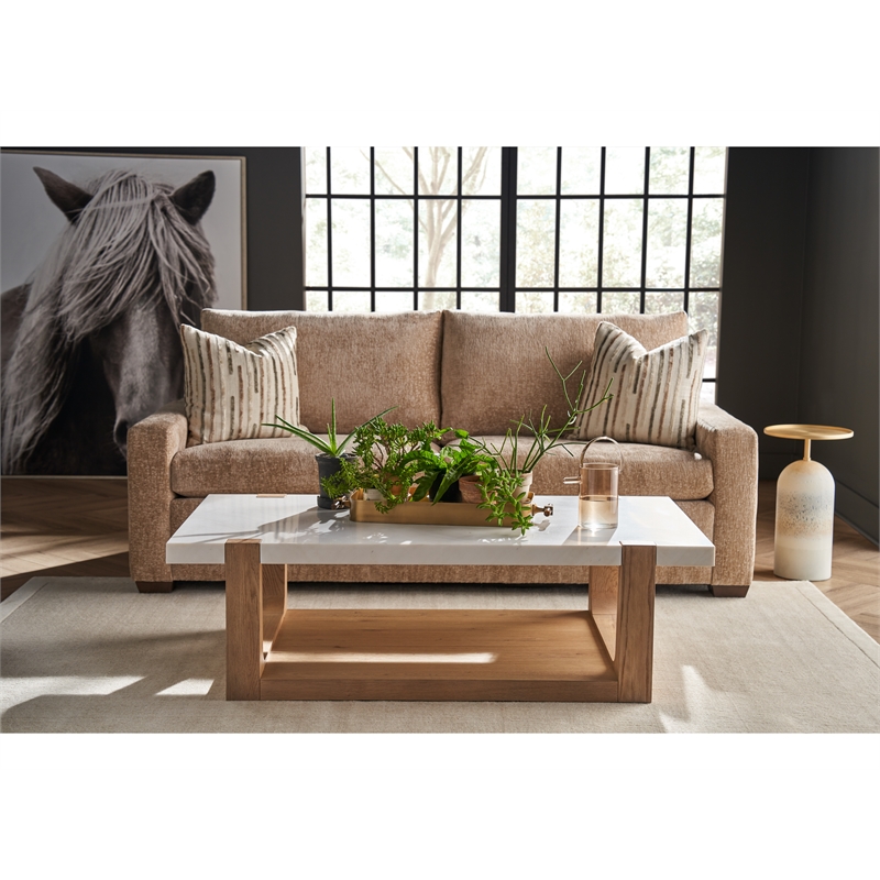 Universal Furniture Ellis Cocktail Table in Organic Natural Oak