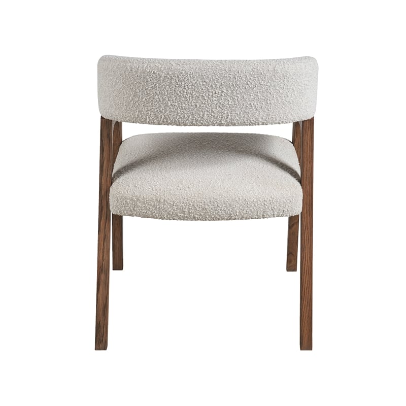 Universal Furniture Barrel Back Dining Chair in Aged Satin Pewter finish