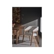 Universal Furniture Barrel Back Dining Chair in Aged Satin Pewter finish