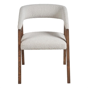 Universal Furniture Barrel Back Dining Chair in Aged Satin Pewter finish