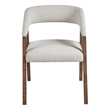 Universal Furniture Barrel Back Dining Chair in Aged Satin Pewter finish