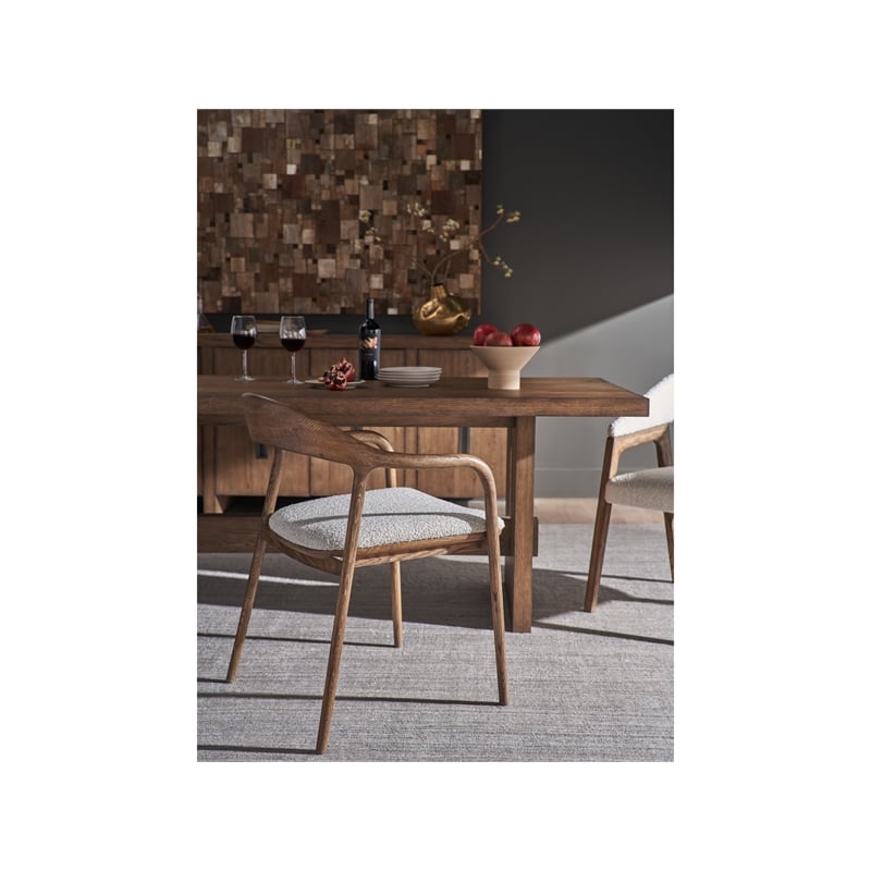 Universal Furniture Echo Dining Arm Chair in Medium Brown Oak
