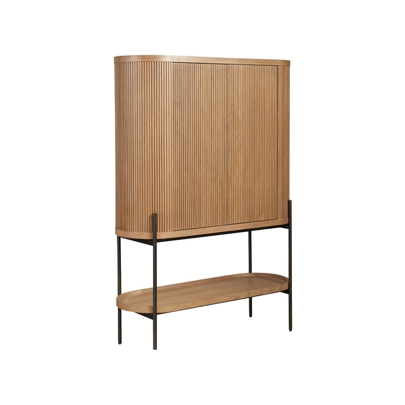 Universal Furniture Linnea Bar Cabinet in Natural Oak