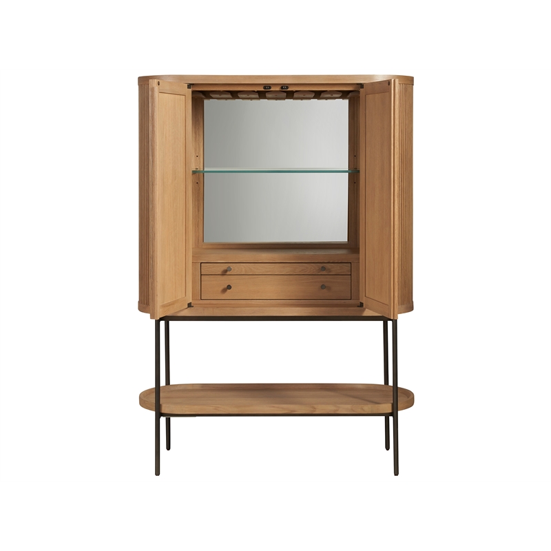 Universal Furniture Linnea Bar Cabinet in Natural Oak