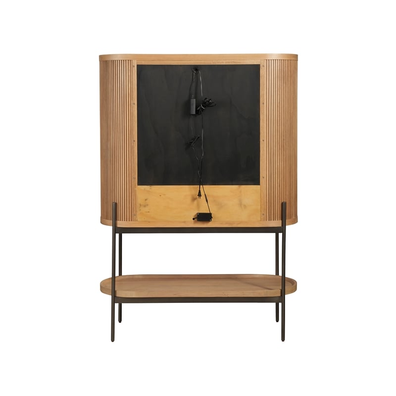 Universal Furniture Linnea Bar Cabinet in Natural Oak