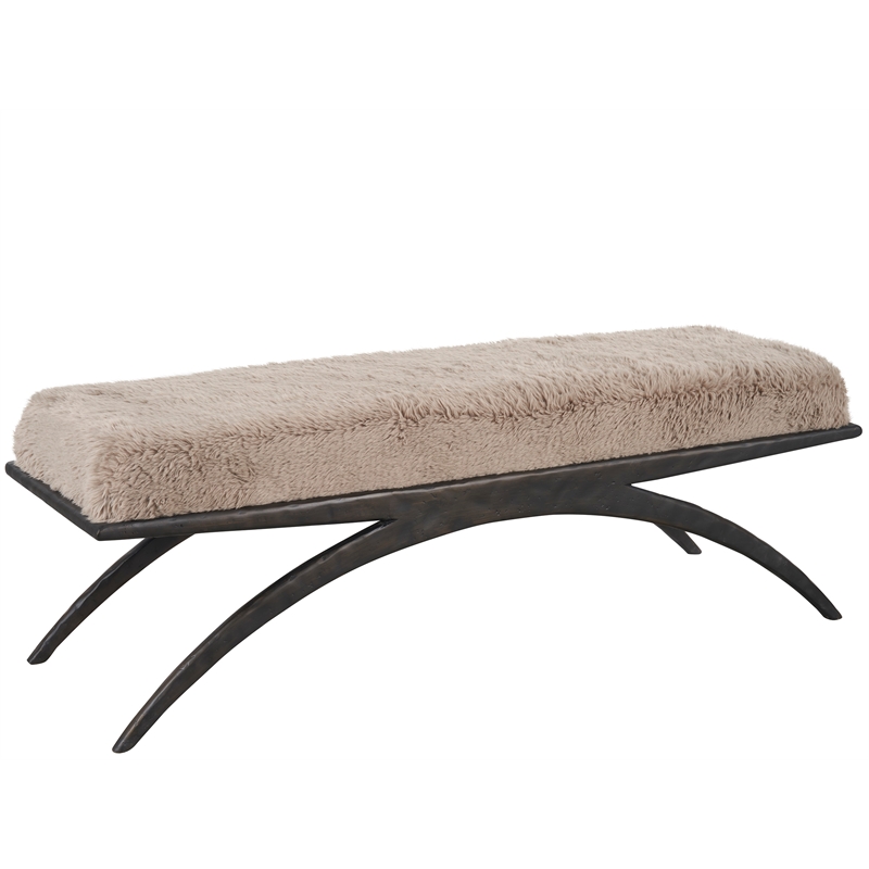 Universal Furniture Nola Bench in Yakety Yak Granite