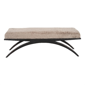 Universal Furniture Nola Bench in Yakety Yak Granite
