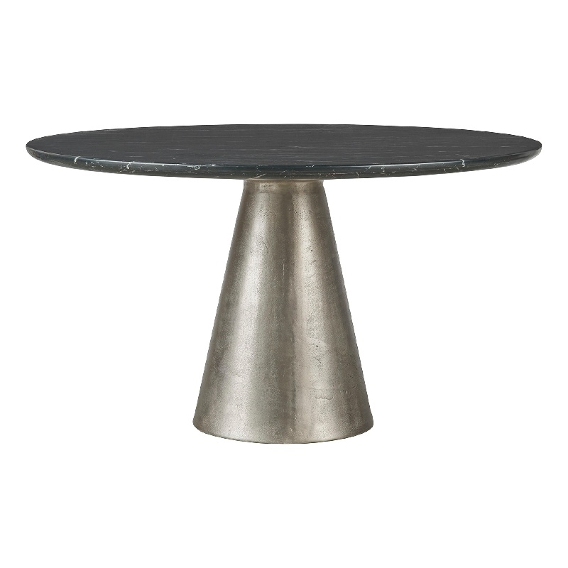 Universal Furniture Slate Dining Table in Black Merino/Antique Silver