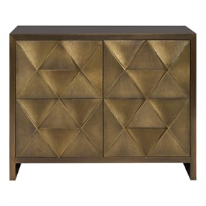 Universal Furniture Origami Hall Chest in Aged Gold
