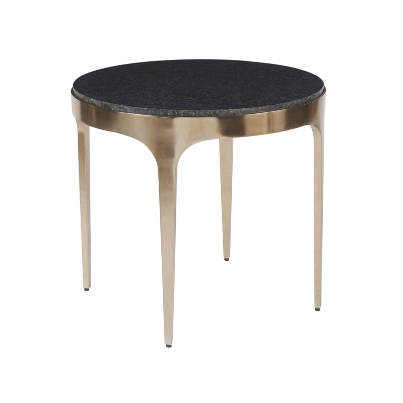 Universal Furniture Scarlett End Table in Black Granite/Antique Champagne