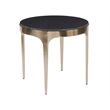 Universal Furniture Scarlett End Table in Black Granite/Antique Champagne