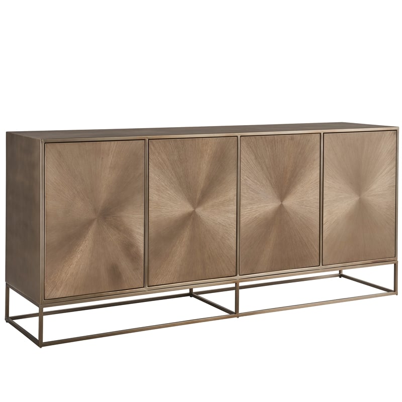 Universal Furniture Fusion Credenza in Aged Brass