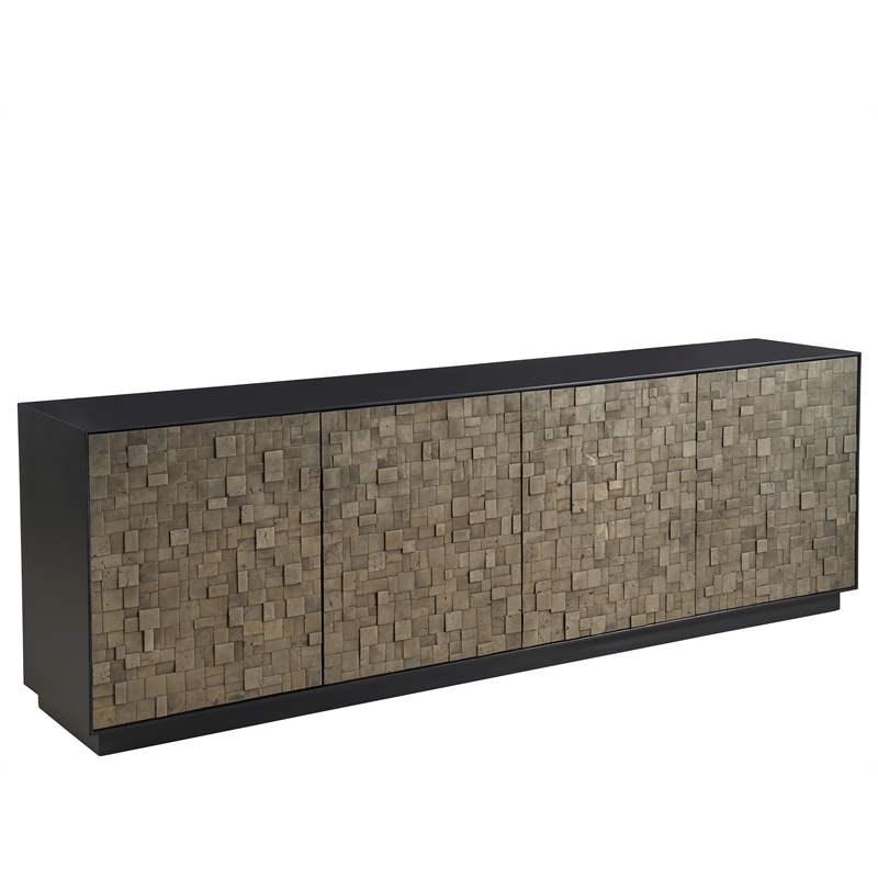 Universal Furniture Cosmo Credenza in Pyrite/Matte Black