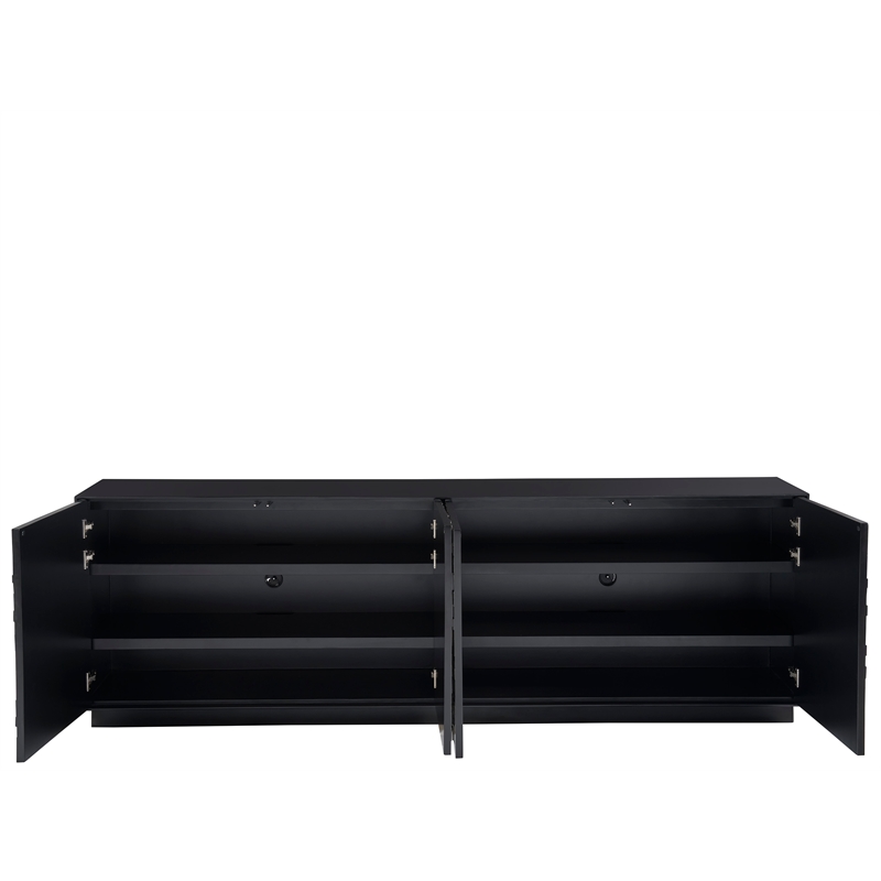 Universal Furniture Cosmo Credenza in Pyrite/Matte Black