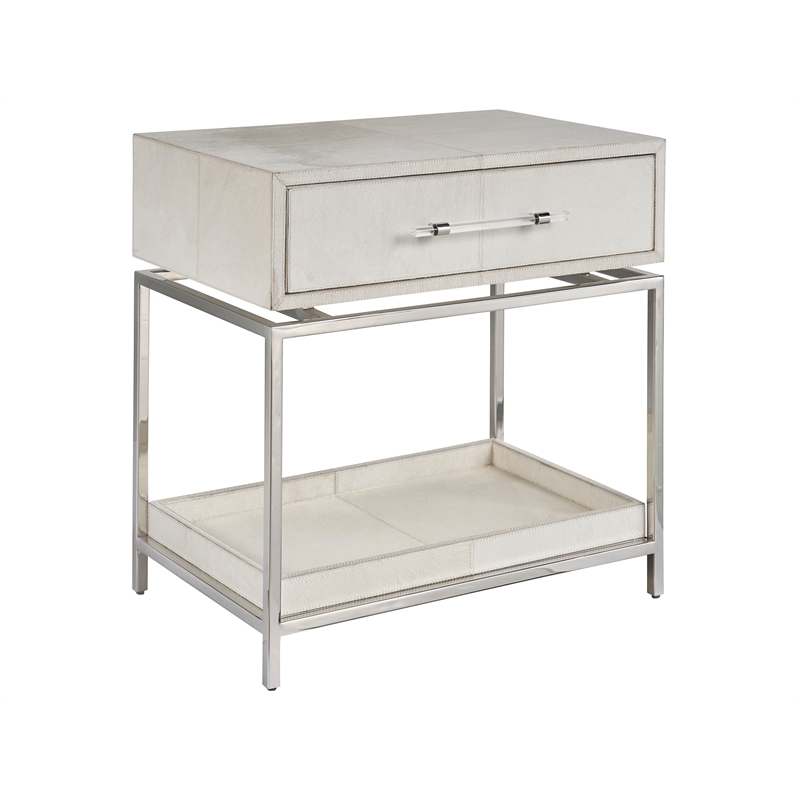 Universal Furniture Lyra Nightstand in Polished Nickel