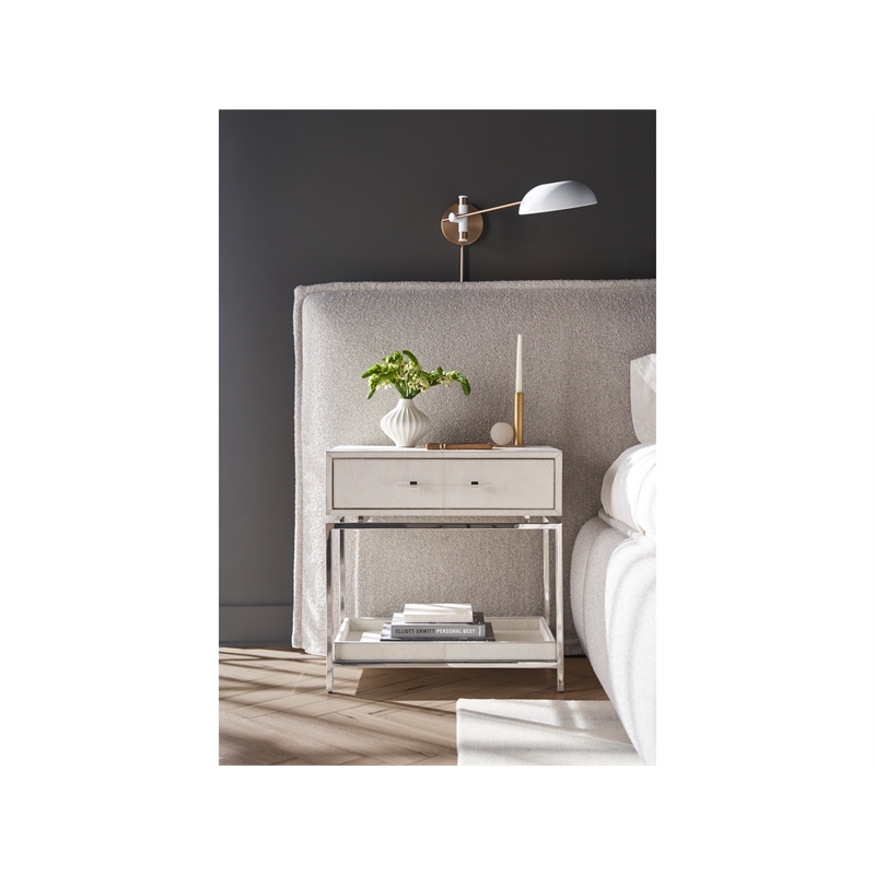 Universal Furniture Lyra Nightstand in Polished Nickel