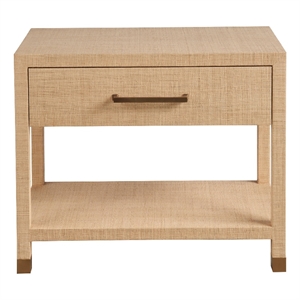 Universal Furniture Leah Nightstand in Sandy Linen