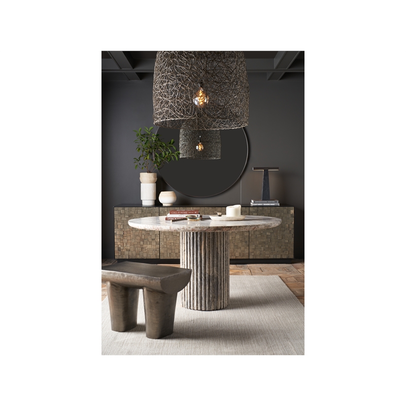 Universal Furniture Meadow Dining Table in White Travertine