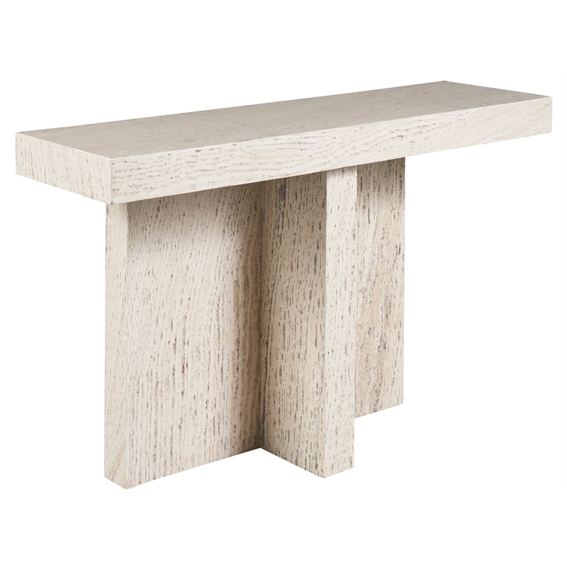 Universal Furniture Daxton Console Table in White Travertine