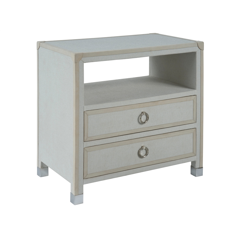 Universal Furniture Riven Nightstand in Gray Fabric