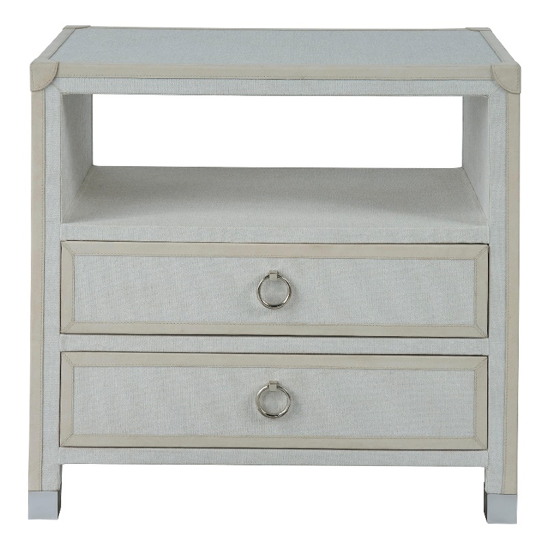 Universal Furniture Riven Nightstand in Gray Fabric