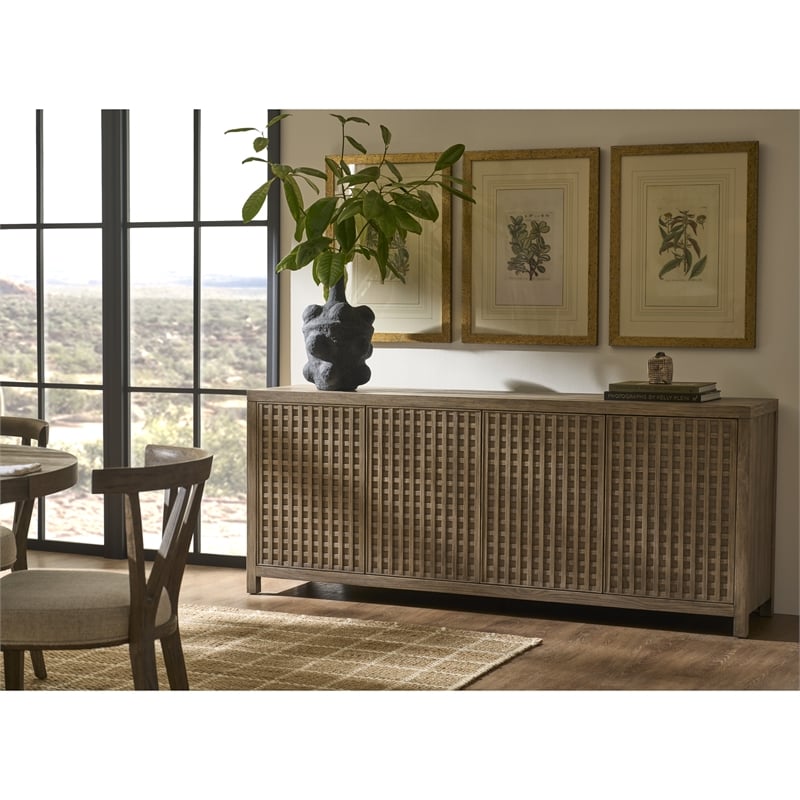Universal Furniture Boulder Credenza in Boulder Gray