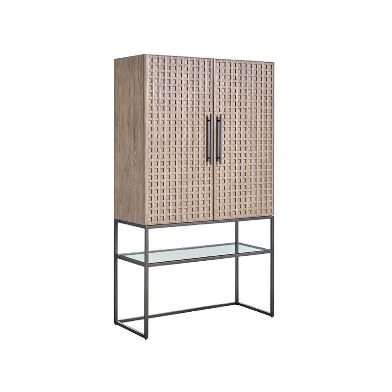 Universal Furniture Boulder Bar Cabinet in Boulder Gray