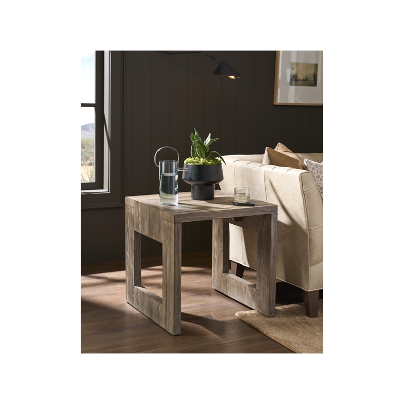 Universal Furniture Boulder End Table in Boulder Gray