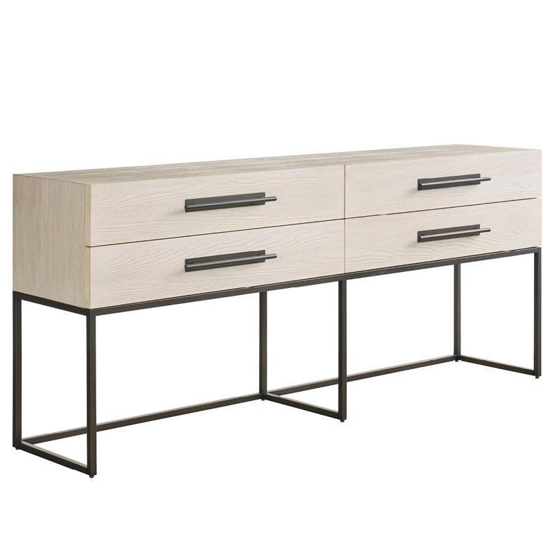 Universal Furniture River Rock Metal Base Console in River Rock