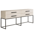 Universal Furniture River Rock Metal Base Console in River Rock