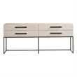 Universal Furniture River Rock Metal Base Console in River Rock