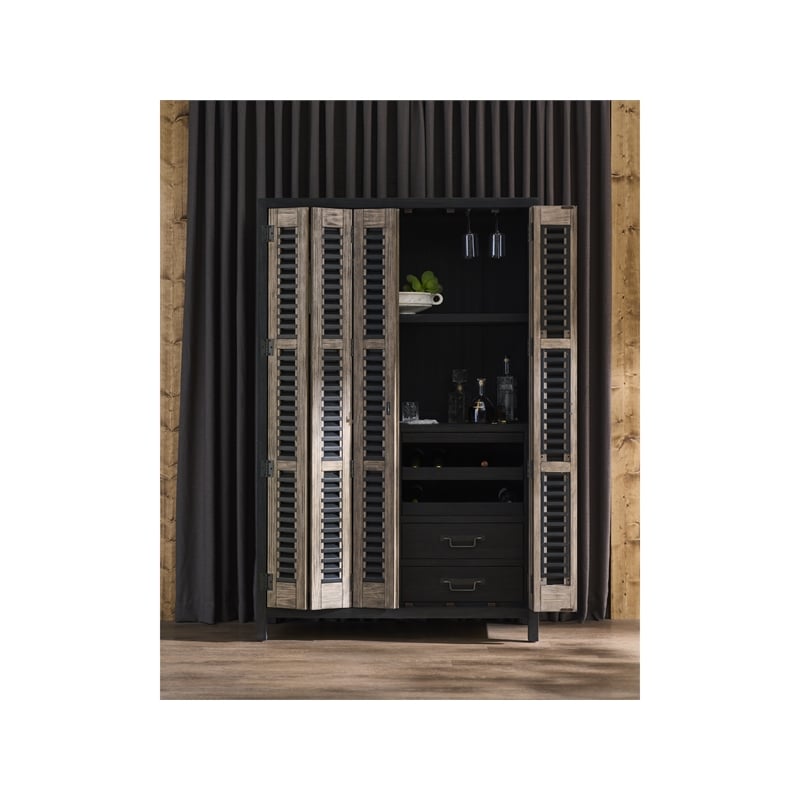 Universal Furniture Dwell Bar Cabinet in Basalt/Boulder