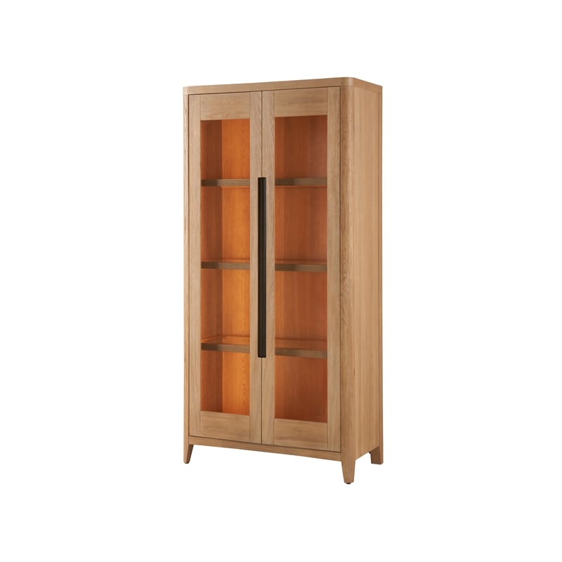 Universal Furniture Zella Display Cabinet in Natural Oak