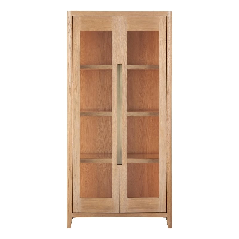 Universal Furniture Zella Display Cabinet in Natural Oak