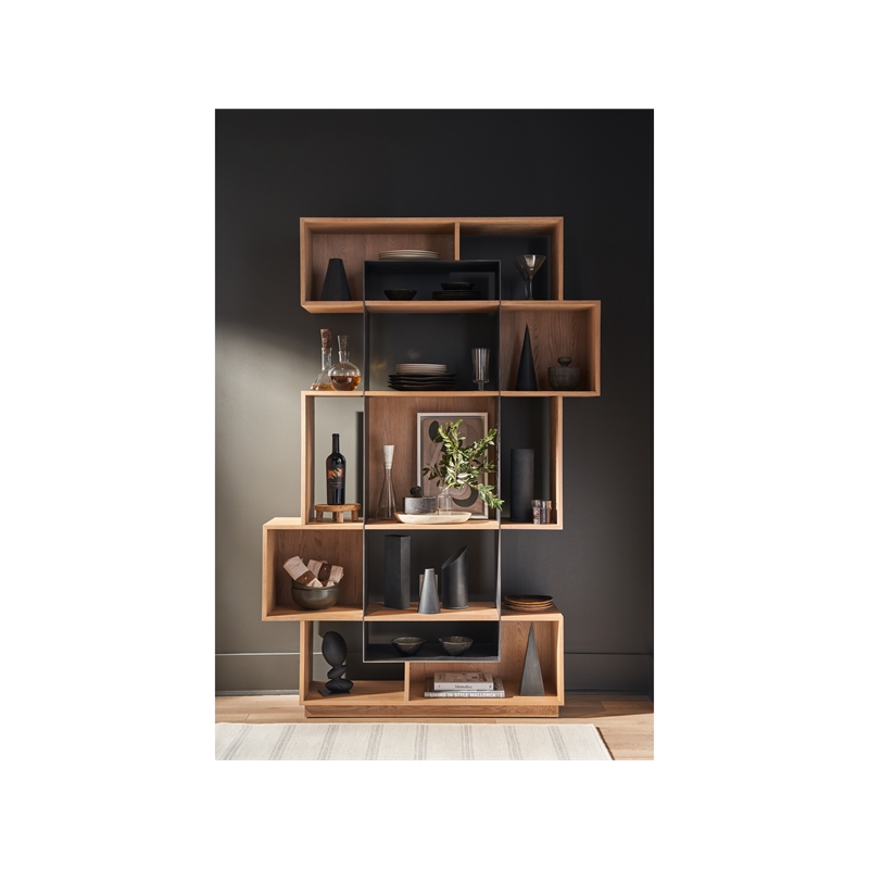 Universal Furniture Jaxon Etagere in Natural Oak