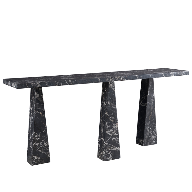 Universal Furniture Spectrum Sofa Table in Golden Portoro Marble