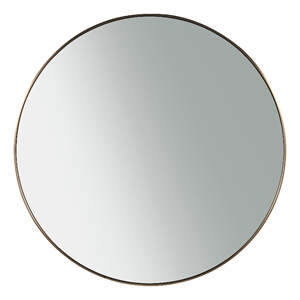 Universal Furniture Orion Mirror in White Satin Bronze