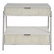 Universal Furniture Ingrid Nightstand in Polished Nickel