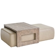 Universal Furniture Boulder Nesting Cocktail Ottoman in Gray