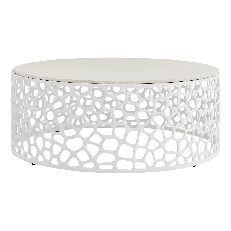 Universal Furniture Oasis Coral Cocktail Table in White
