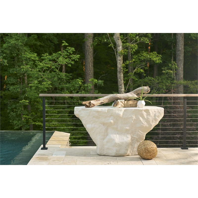 Universal Furniture Oasis Cliffside Console Table in White