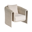 Universal Furniture Oasis Key Largo Lounge Chair in White Rattan