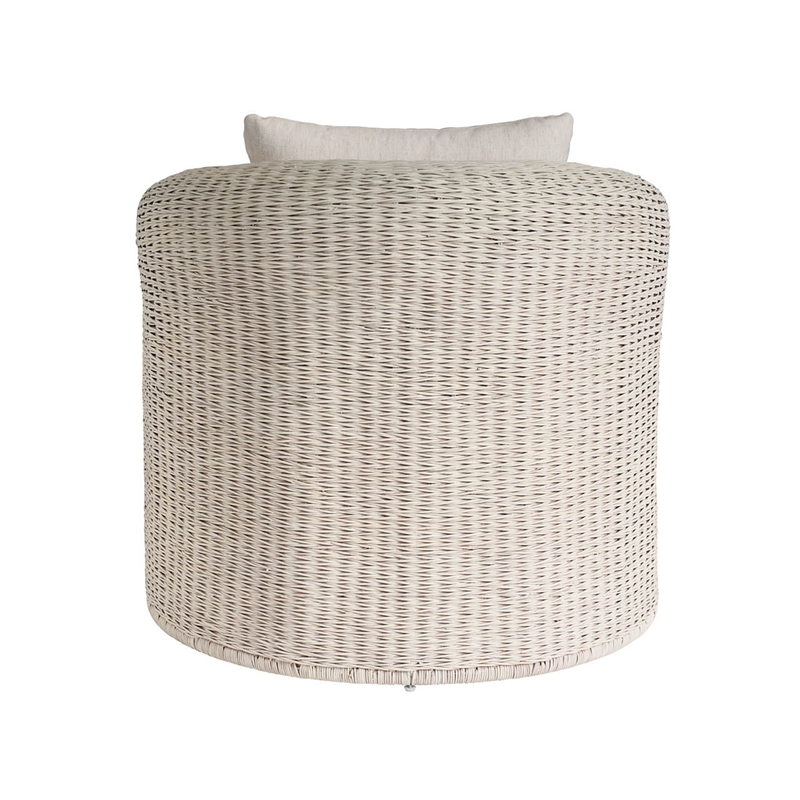 Universal Furniture Oasis Key Largo Lounge Chair in White Rattan