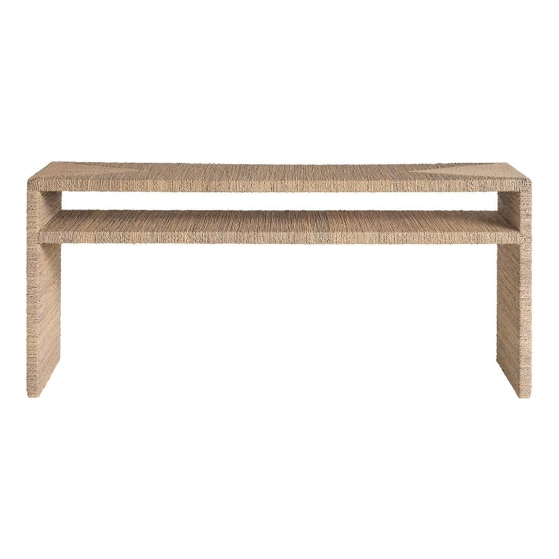 Universal Furniture Oasis Abaca Console in Natural Tan