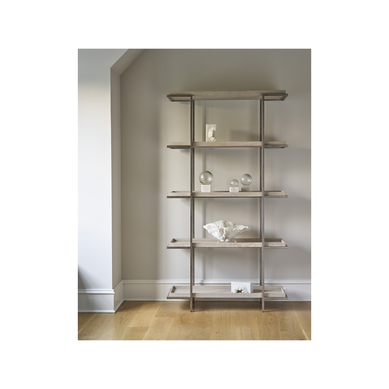Universal Furniture Oasis Etagere in Dockside Tan