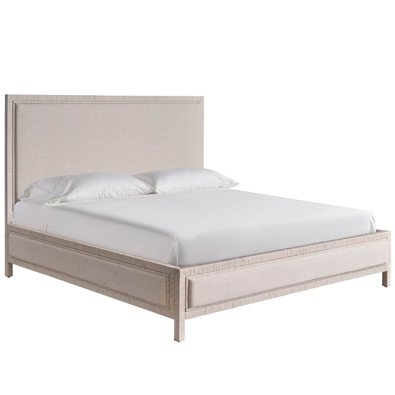 Universal Furniture Oasis Tidal Queen Bed in White Rattan