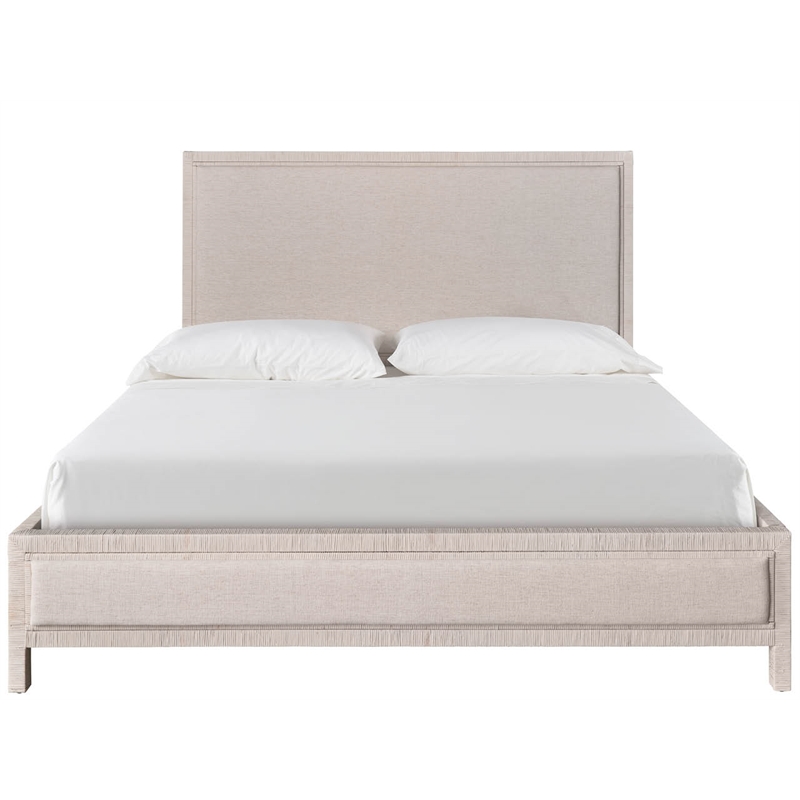 Universal Furniture Oasis Tidal King Bed in White Rattan