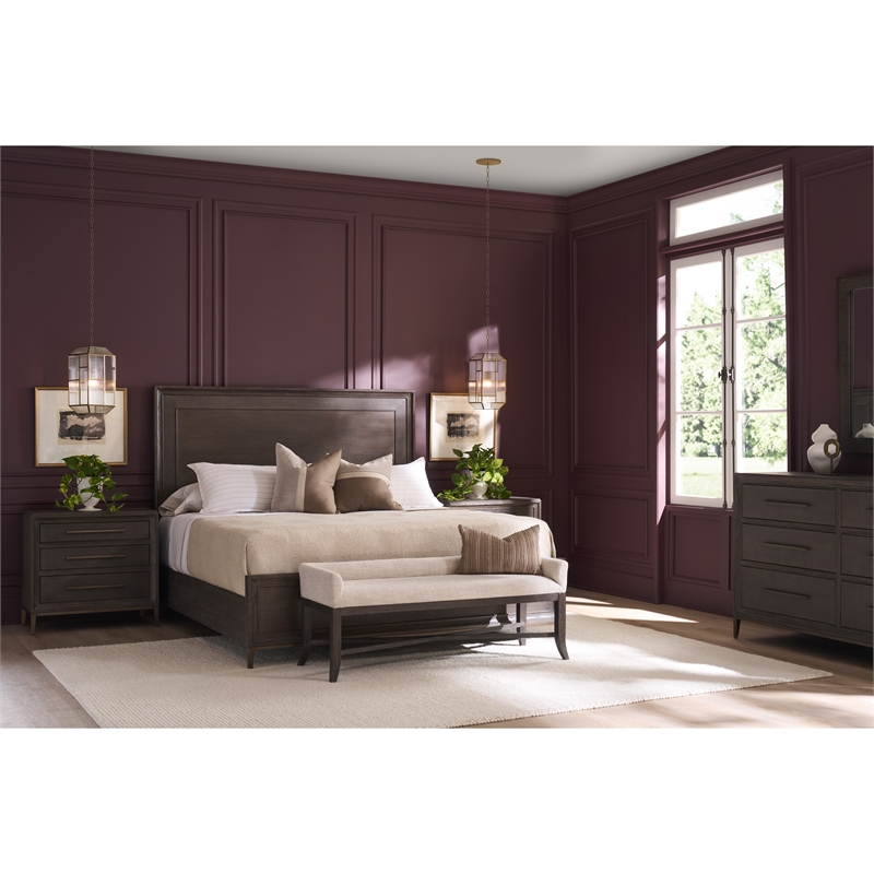 Universal Furniture Montclair Panel Queen Bed in Cocoa
