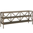 Universal Furniture Montclair Brindle Console in Smioked Gold and Travertine